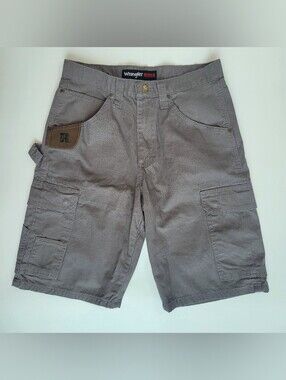 Wrangler RIGGS Workwear Ranger Shorts Mens 30 Slate Gray Ripstop Utility Cargo